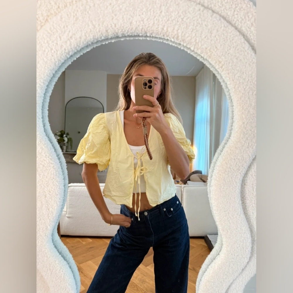 Yellow Puff Sleeve Top